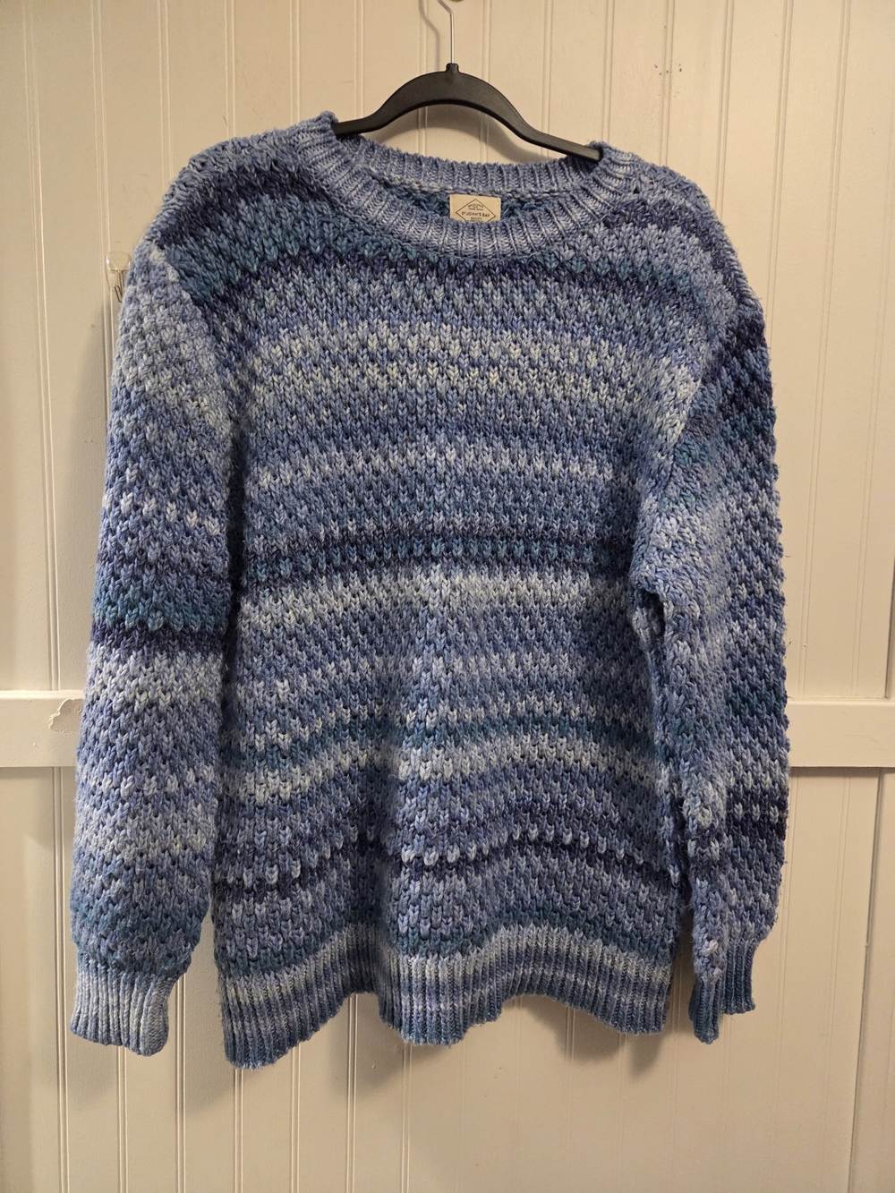 St John's Bay Women’s Blue Multi-Stripe Crewneck Sweater Size XL